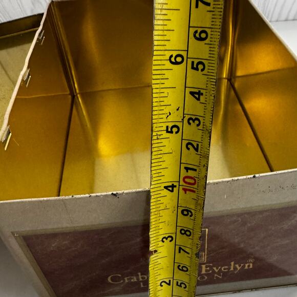 Crabtree & Evelyn Tea Box London Collectible Hinged Floral Tin Vintage 1985 - Picture 7 of 7